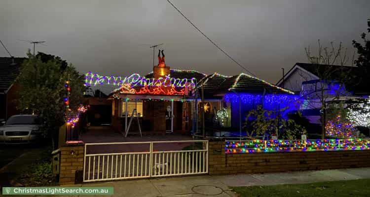 Christmas Light display at 57 Bendigo Avenue, Bentleigh