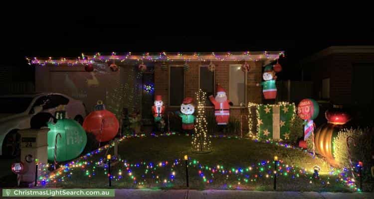 Christmas Light display at 24 Wattlewoods Place, Carrum Downs