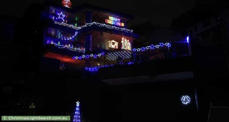 Christmas Light display at 9 Prospect Terrace, Hamilton