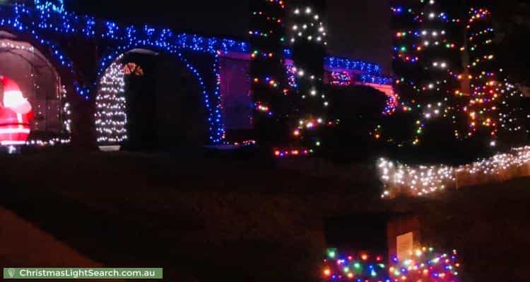 Christmas Light display at 5 Wongabeena Drive, Surrey Downs