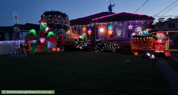 Christmas Light display at 15 Whittle Avenue, Milperra