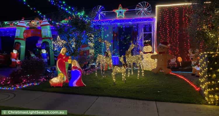 Christmas Light display at 22 Wonga Mews, Wonga Park