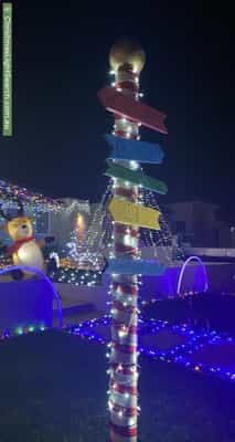Christmas Light display at 69 Coogee Road, Munster