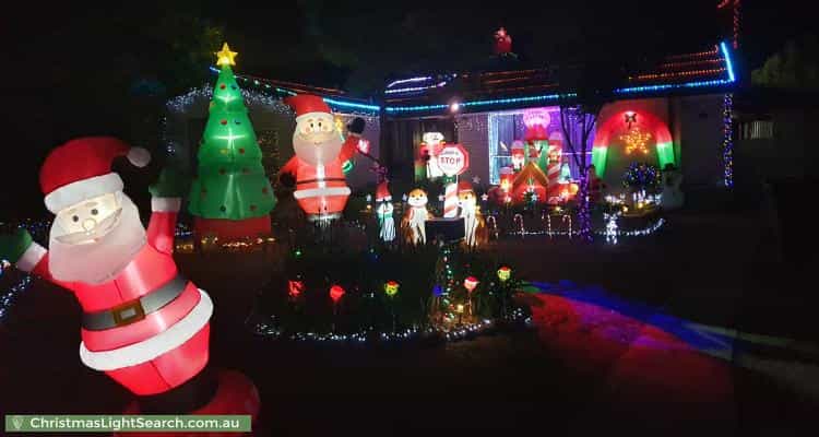 Christmas Light display at 14 Gunning Place, Kambah