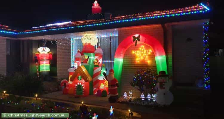 Christmas Light display at 14 Gunning Place, Kambah