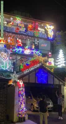 Christmas Light display at 37 Lilyfield Road, Rozelle