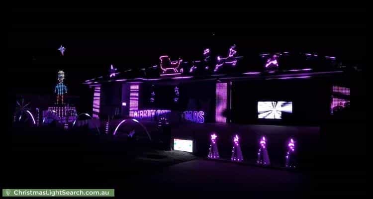 Christmas Light display at 12 Nariel Place, Cranbourne West