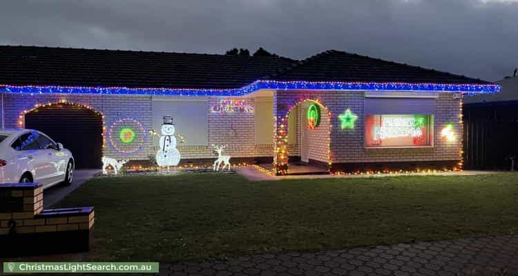 Christmas Light display at 21 Barnstaple Road, Salisbury