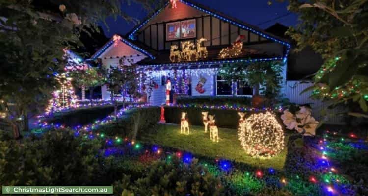 Christmas Light display at 21 Vernon Street, Croydon