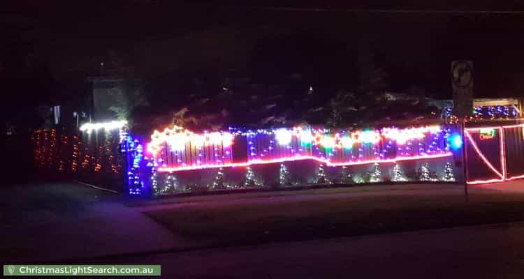Christmas Light display at 112 Golda Avenue, Salisbury