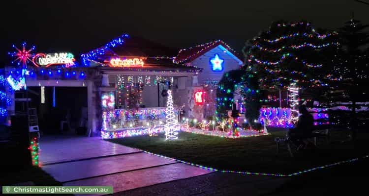 Christmas Light display at 4 Lily Avenue, Riverwood