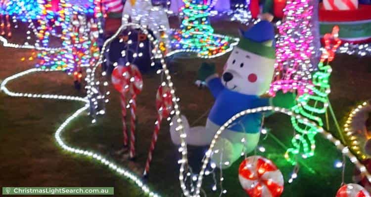 Christmas Light display at 1 Snowdon Street, West Beach