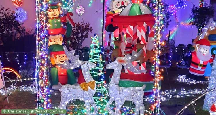 Christmas Light display at 1 Snowdon Street, West Beach