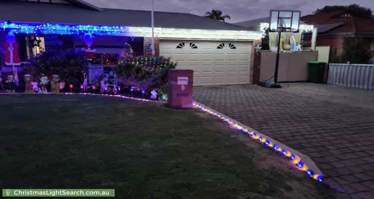 Christmas Light display at 5 Lightfoot Place, Cooloongup