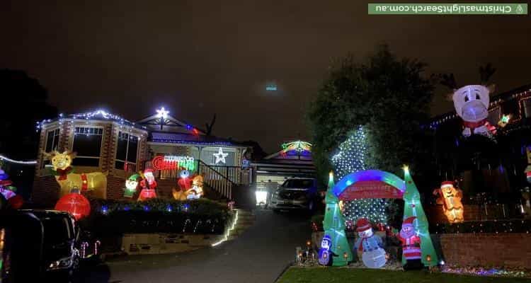 Christmas Light display at  Liberty Court, Saint Helena