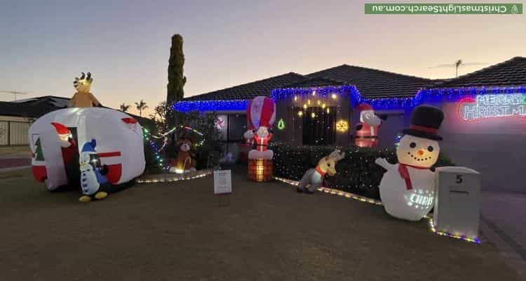 Christmas Light display at 5 Potter Street, Huntingdale