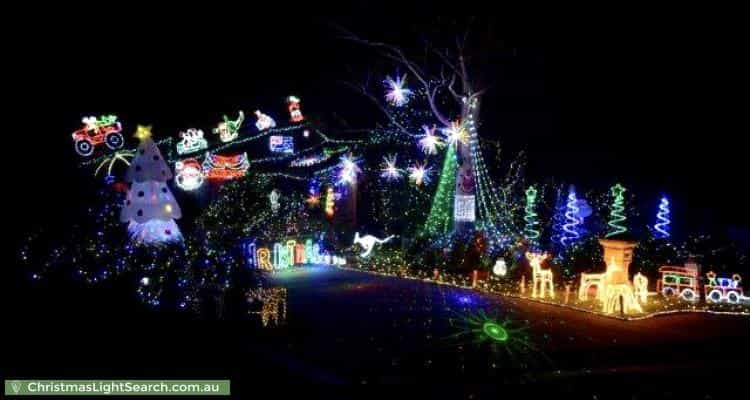 Christmas Light display at 9 Elura Court, Sheidow Park