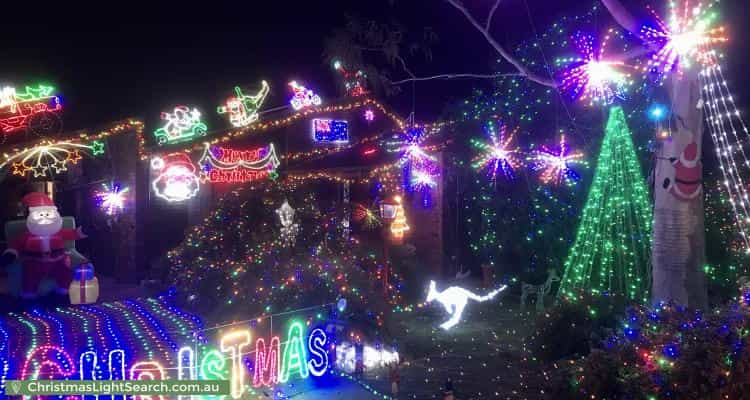 Christmas Light display at 9 Elura Court, Sheidow Park