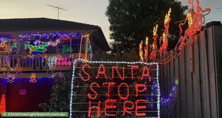 Christmas Light display at 25 Mulgrave Way, Croydon North