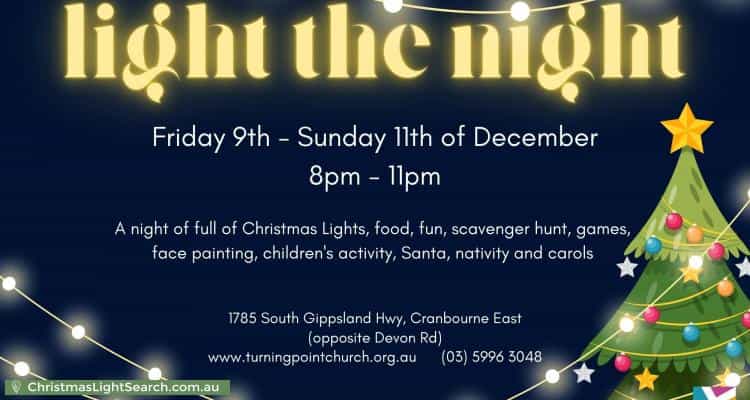 Christmas Light display at 1785 South Gippsland Highway, Cranbourne East