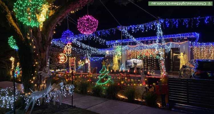 Christmas Light display at 50 Kincumber Drive, Croydon