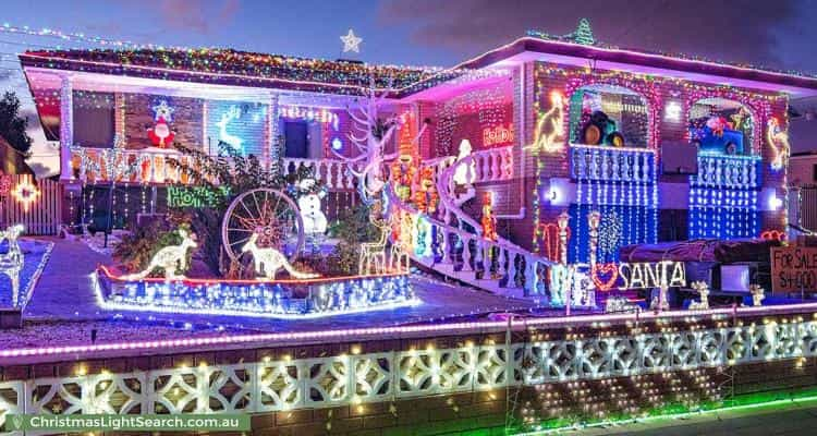 Christmas Light display at 12 Maidstone Street, Mount Tarcoola