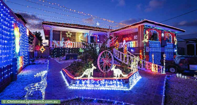 Christmas Light display at 12 Maidstone Street, Mount Tarcoola