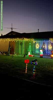 Christmas Light display at 6 Sedgemoor Road, Craigmore