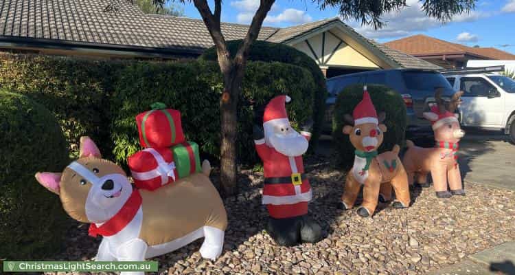 Christmas Light display at  Blaxland Avenue, Woodcroft