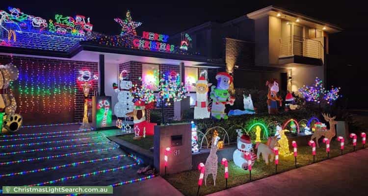 Christmas Light display at 31 Corallee Crescent, Marsden Park