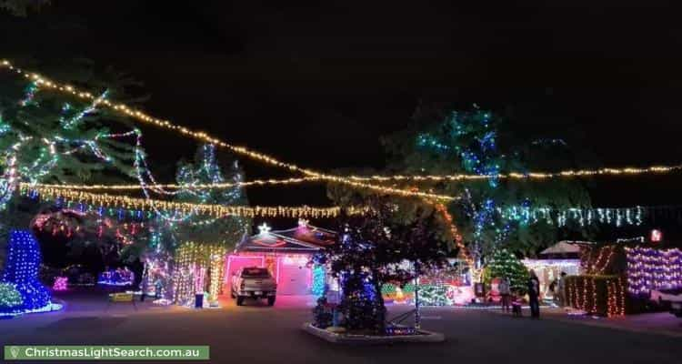 Christmas Light display at  Burraly Court, Ngunnawal