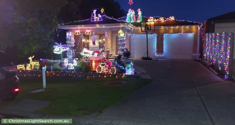 Christmas Light display at 10 Arkley Close, Skye