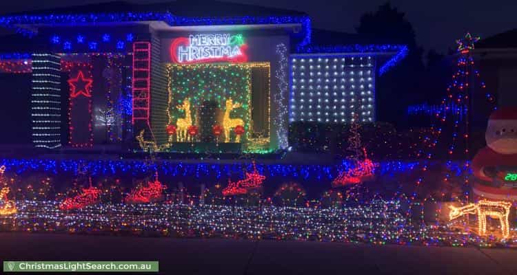 Christmas Light display at 34 Crepe Avenue, Cranbourne West