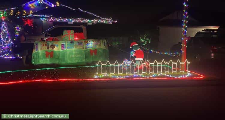 Christmas Light display at 16 Newport Way, Darch