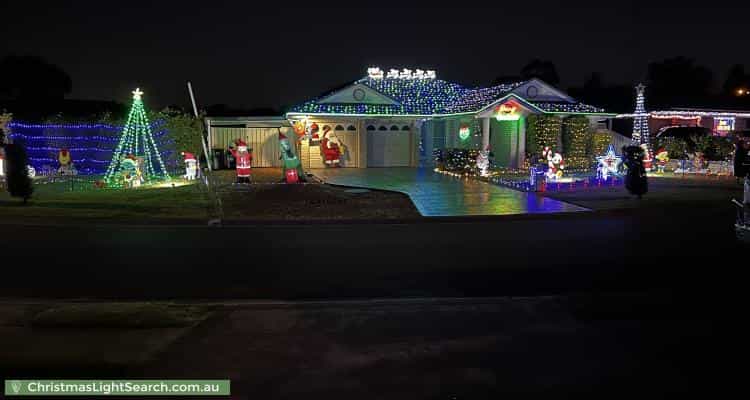 Christmas Light display at 60 Kiber Drive, Glenmore Park