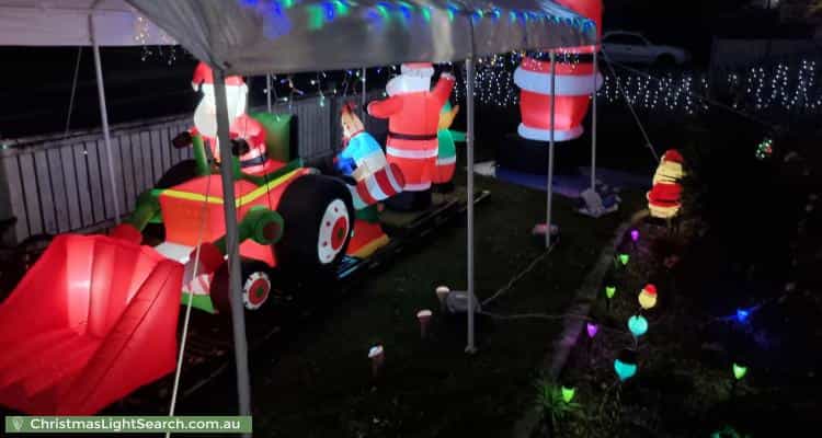Christmas Light display at  Wagawn Street, Woodridge