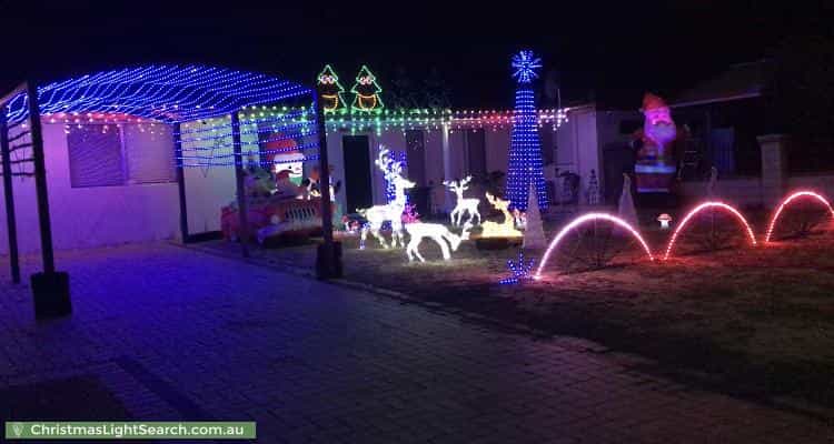 Christmas Light display at 56 Taywood Drive, Wanneroo