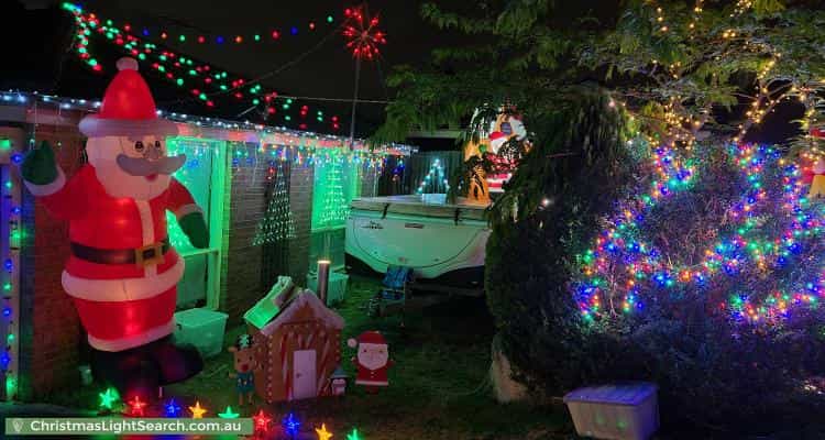 Christmas Light display at 2 Merrill Crescent, Croydon Hills