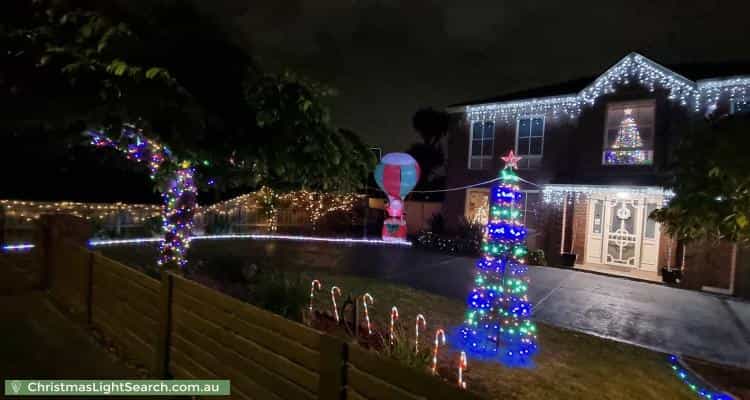 Christmas Light display at 23 Buckingham Drive, Rowville