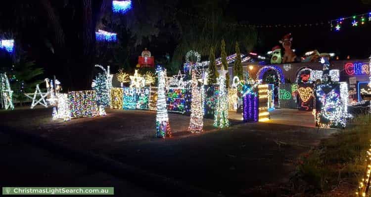 Christmas Light display at 13 Warrina Place, Armadale