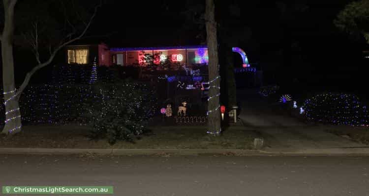 Christmas Light display at 21 Messenger Street, Holt