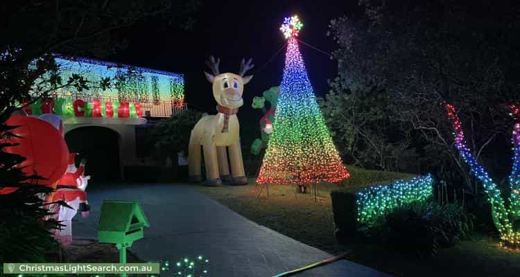 Christmas Light display at 26 Nicholson Avenue, St Ives