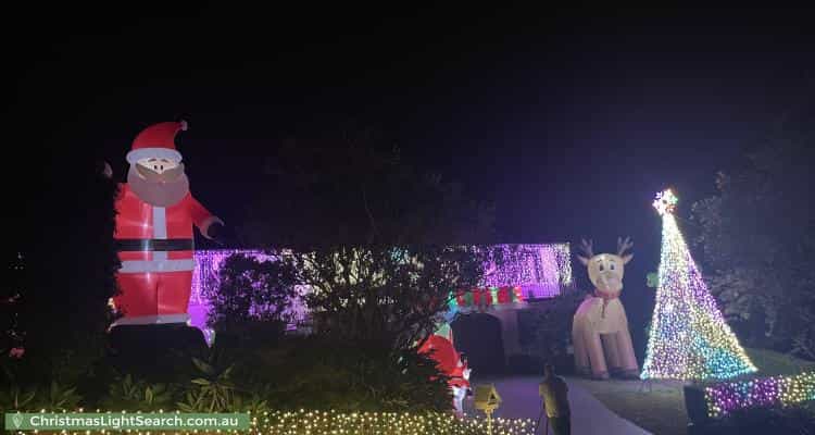 Christmas Light display at 26 Nicholson Avenue, St Ives