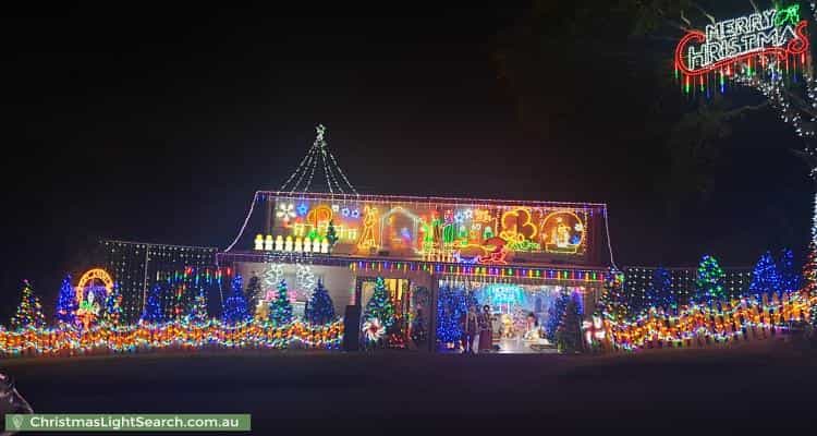 Christmas Light display at 26 Calliope Street, Runcorn