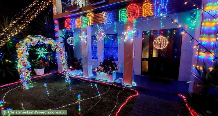 Christmas Light display at 26 Treweck Avenue, Hillcrest