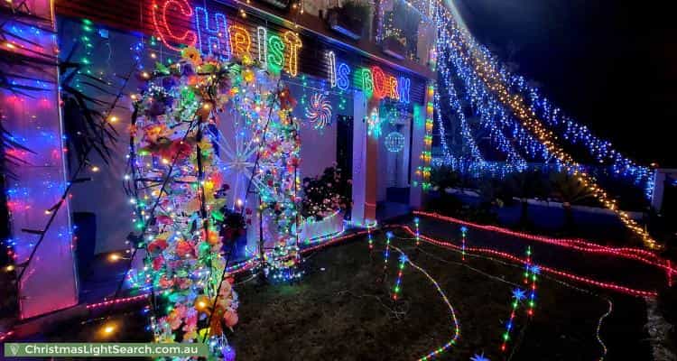 Christmas Light display at 26 Treweck Avenue, Hillcrest