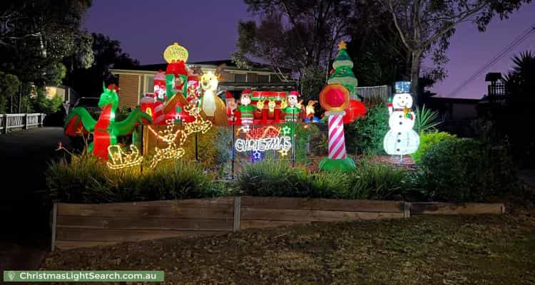 Christmas Light display at 17 Arcadia Way, Eltham North