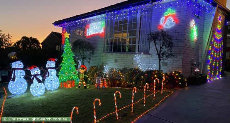Christmas Light display at 24 Nethercote Drive, Mount Waverley
