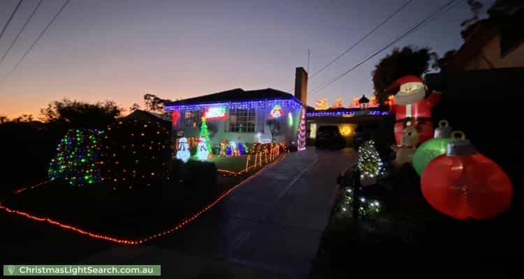 Christmas Light display at 24 Nethercote Drive, Mount Waverley