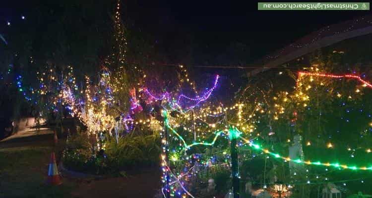 Christmas Light display at 11 Kylie Crescent, Hillbank